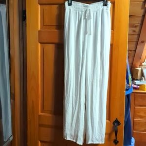 White Linen Beach Vacation Pants XXL
